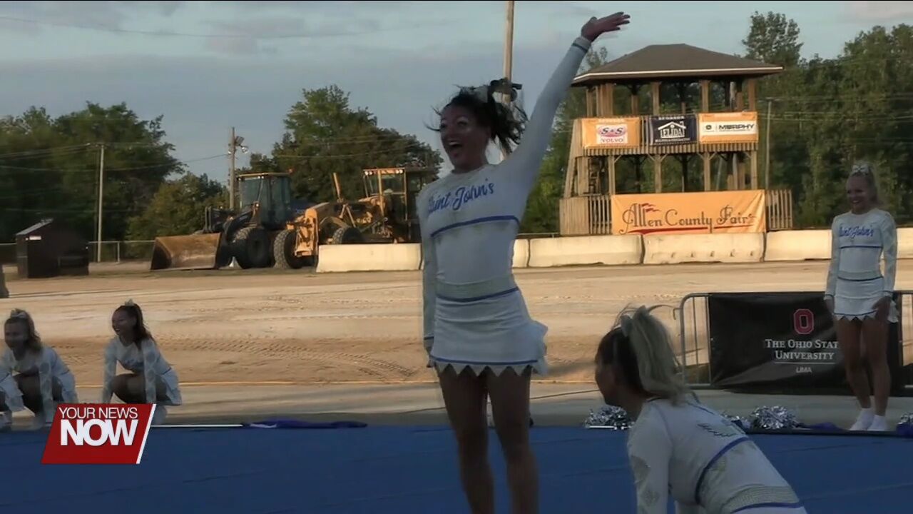 Cheerleading squads compete at the Allen County Fairgrounds